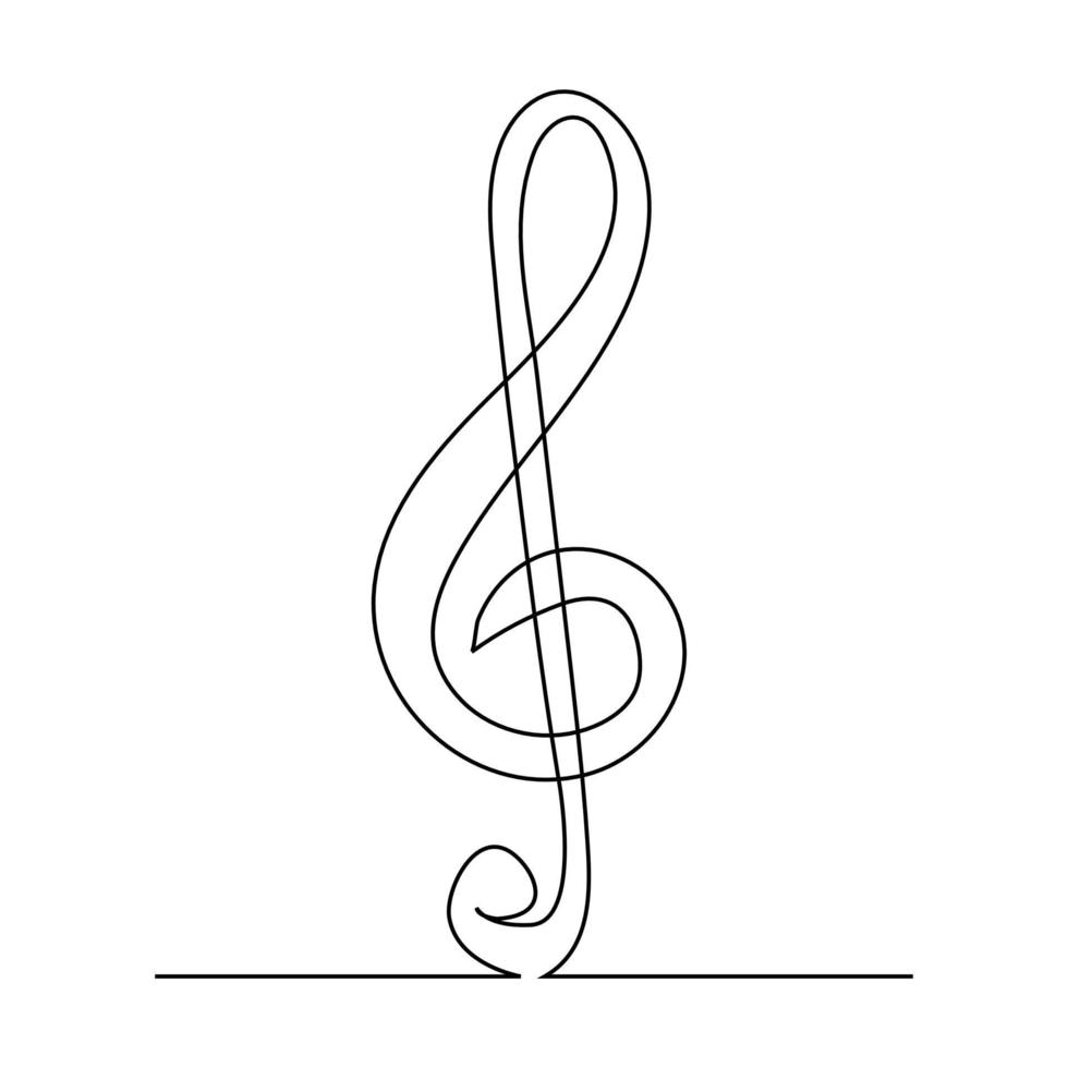 notation minimale en ligne continue et symboles musicaux vecteur