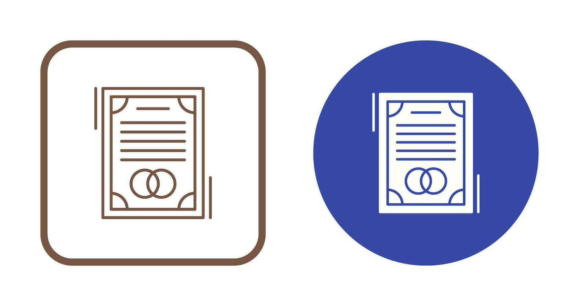 icône de vecteur de contrat de mariage