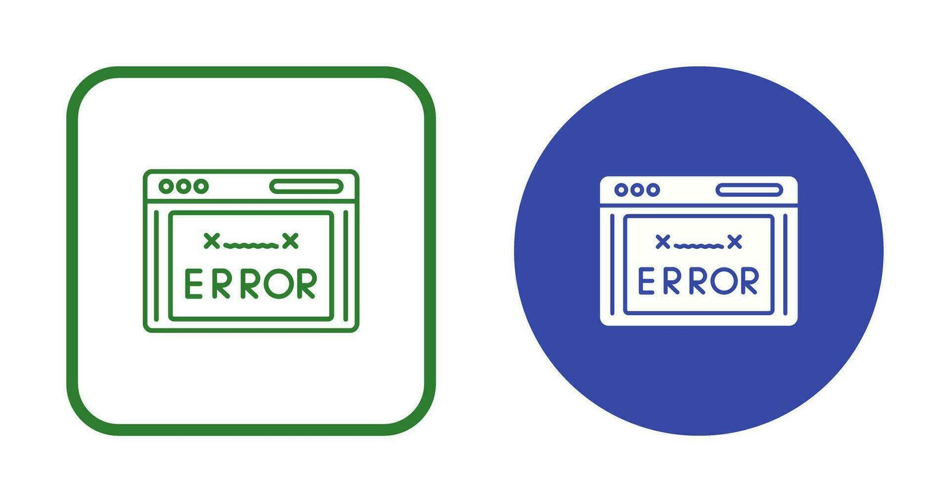 icône de vecteur de code d'erreur