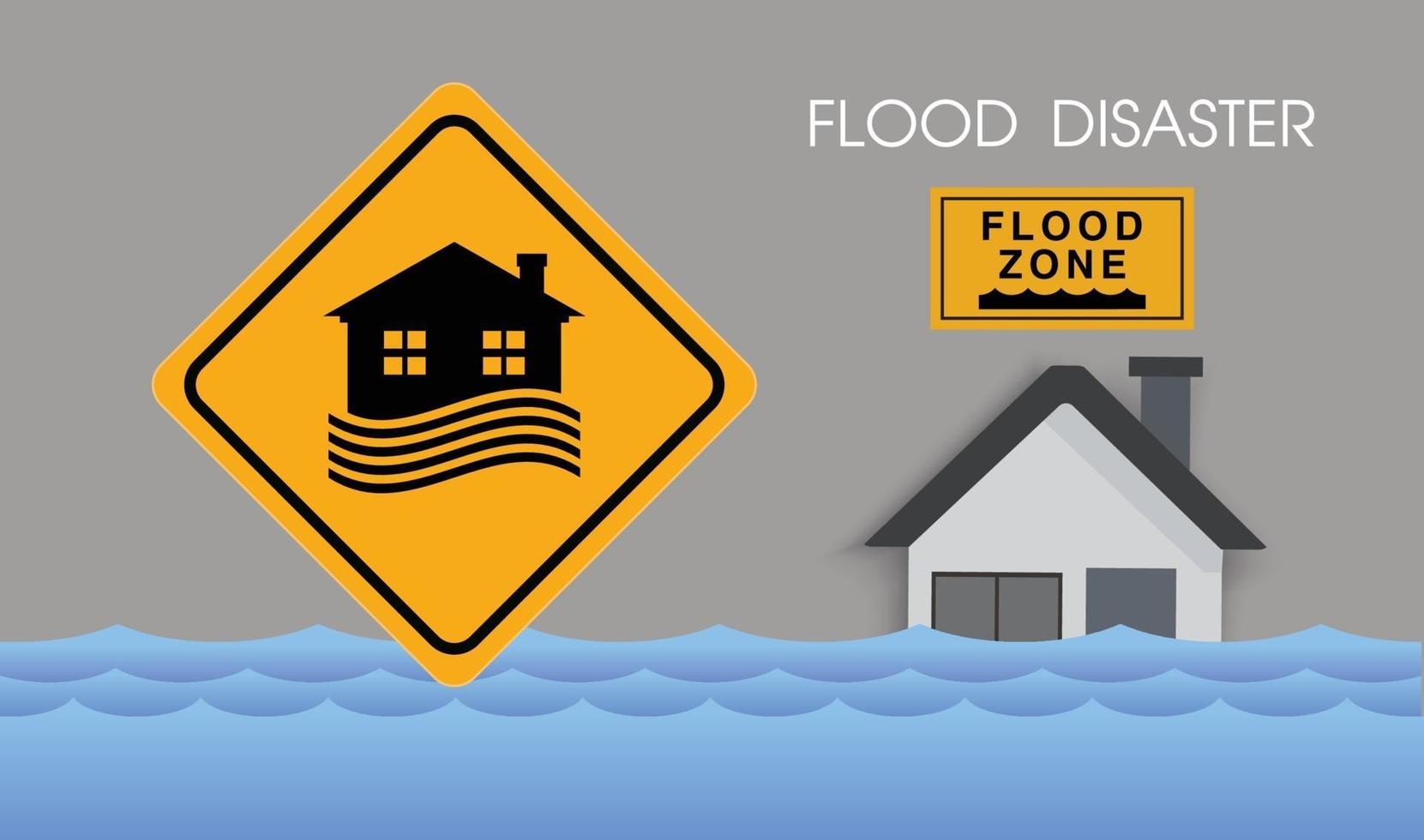 conception de vecteur de catastrophe d'inondation