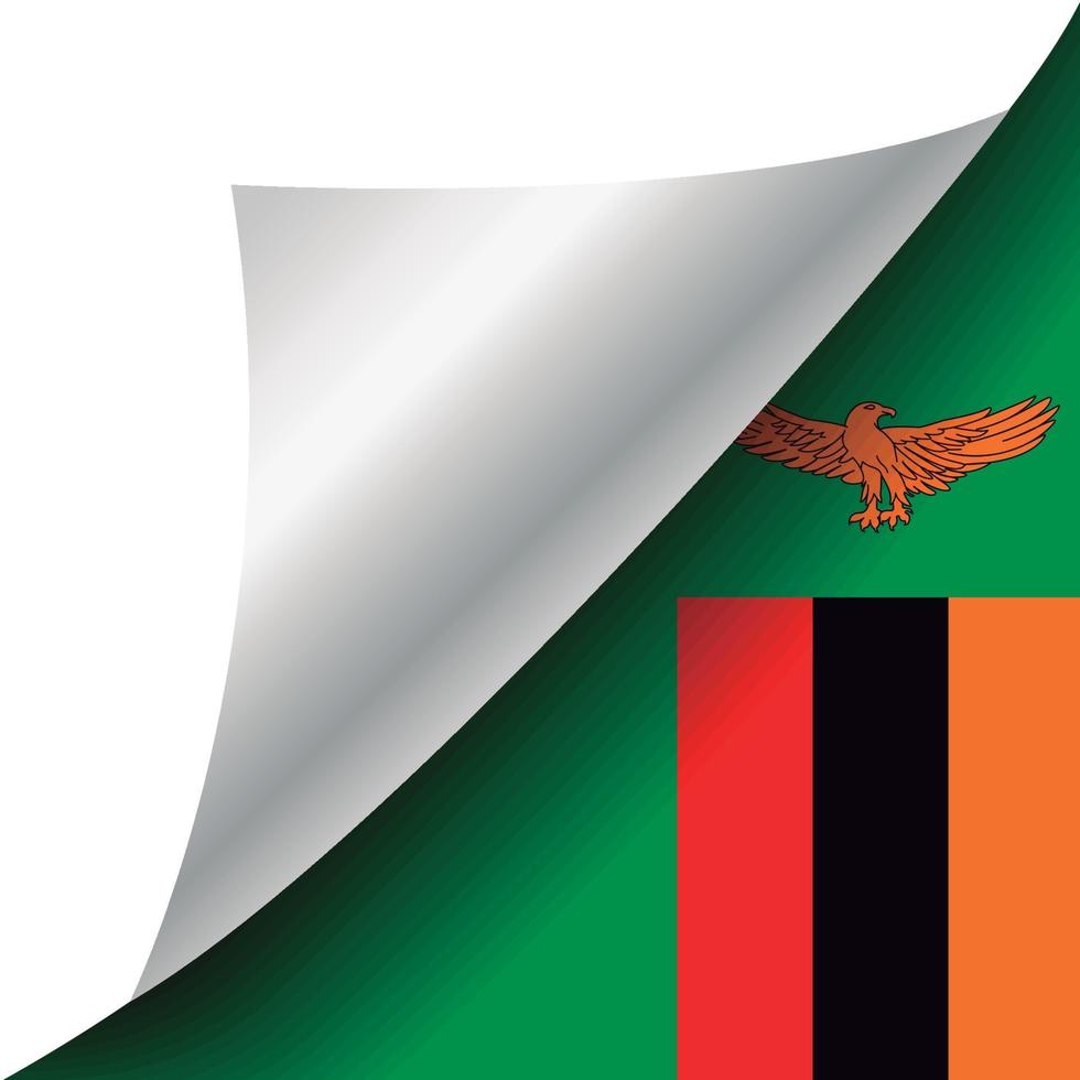 drapeau zambie avec coin recourbé vecteur