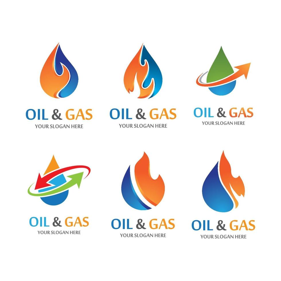 images du logo du pétrole et du gaz vecteur