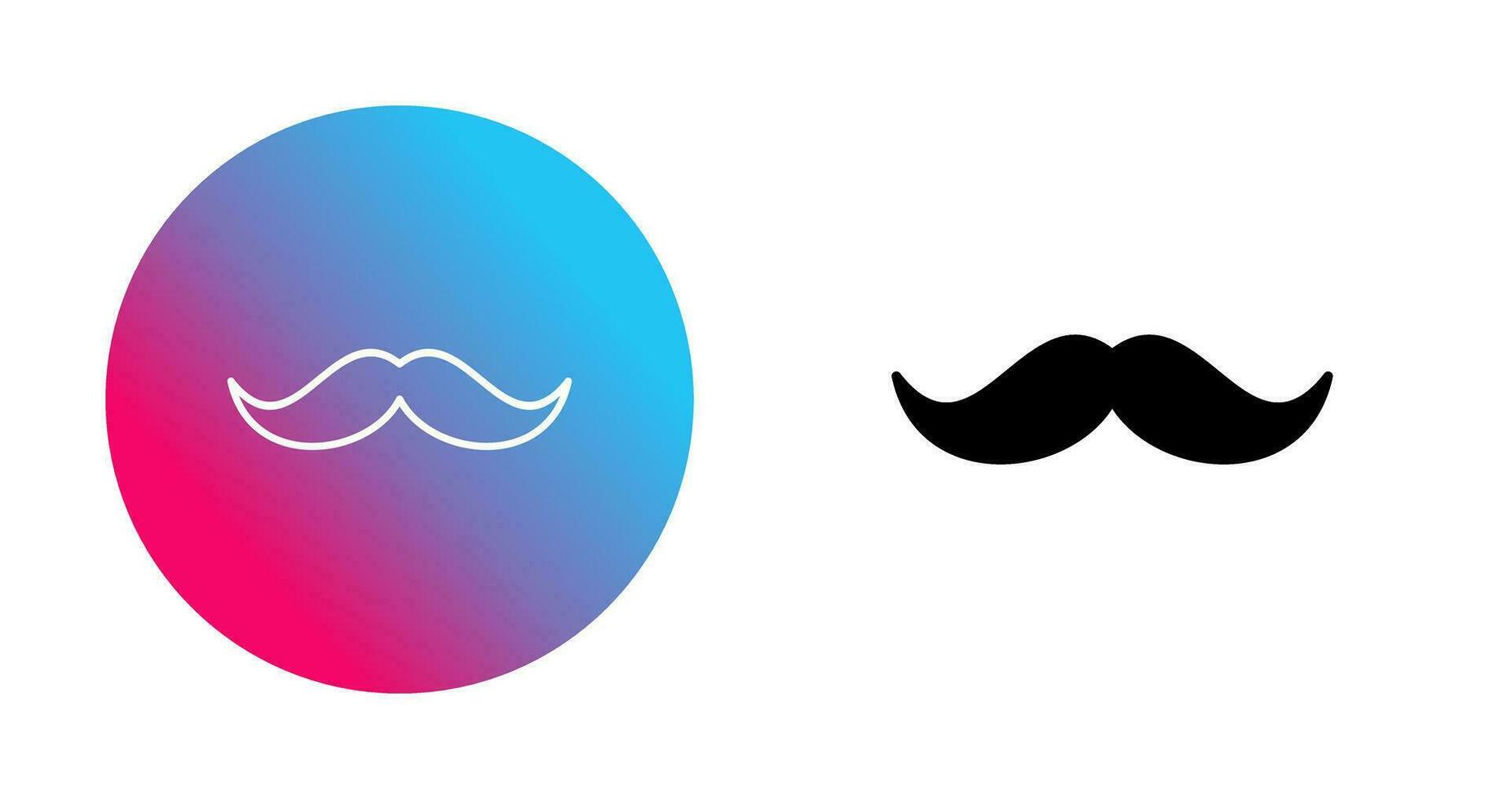 icône de vecteur de moustache