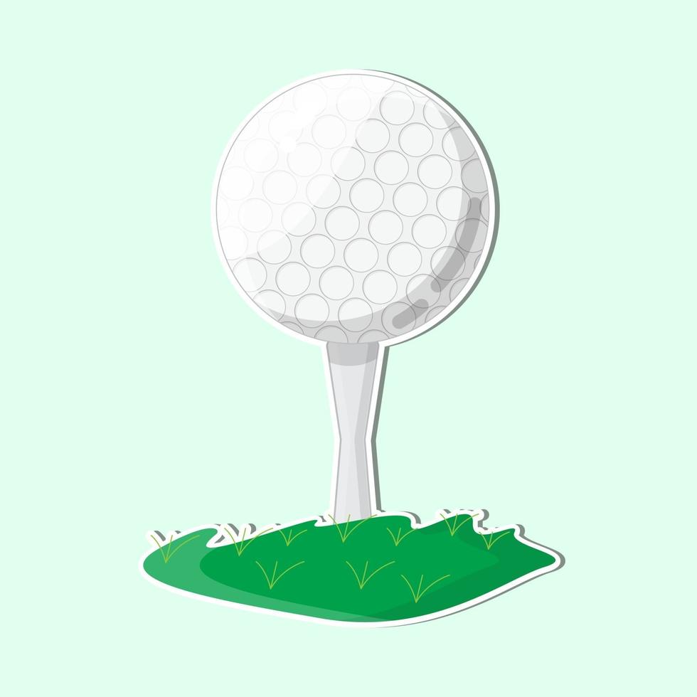 Vecteur gratuit : autocollant isolé de balle de golf