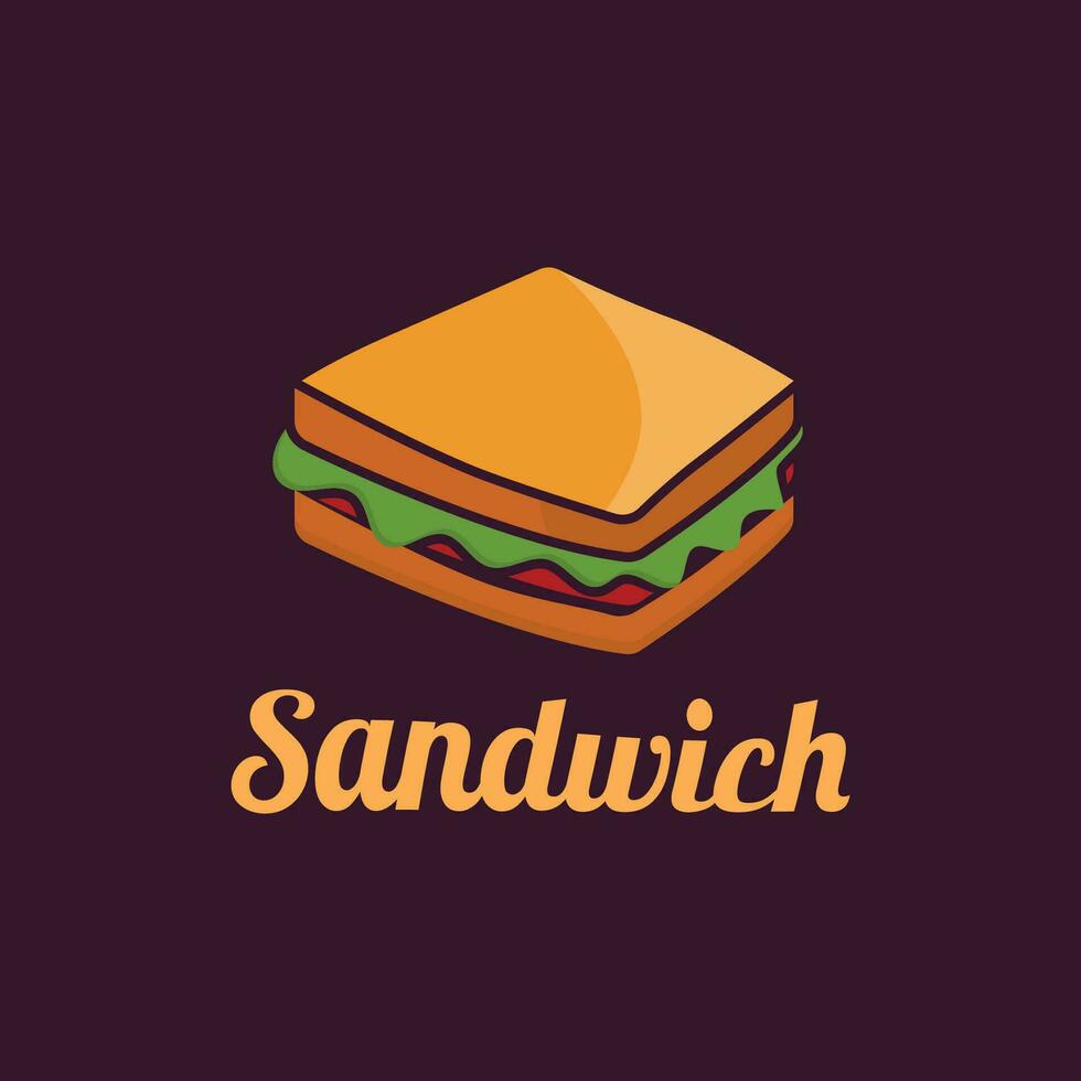 sandwich logo modèle avec vecteur concept