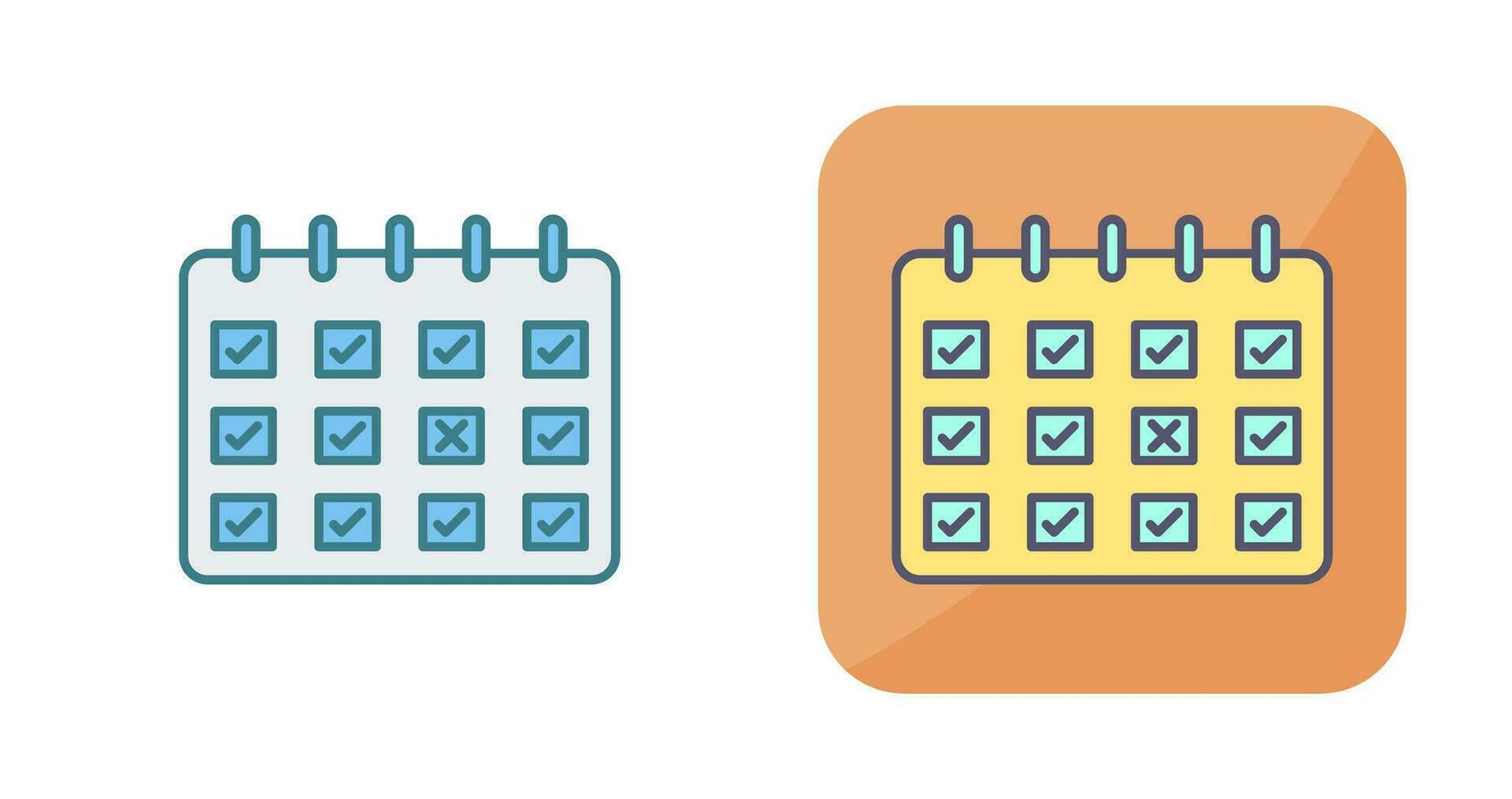 icône de vecteur de calendrier marqué