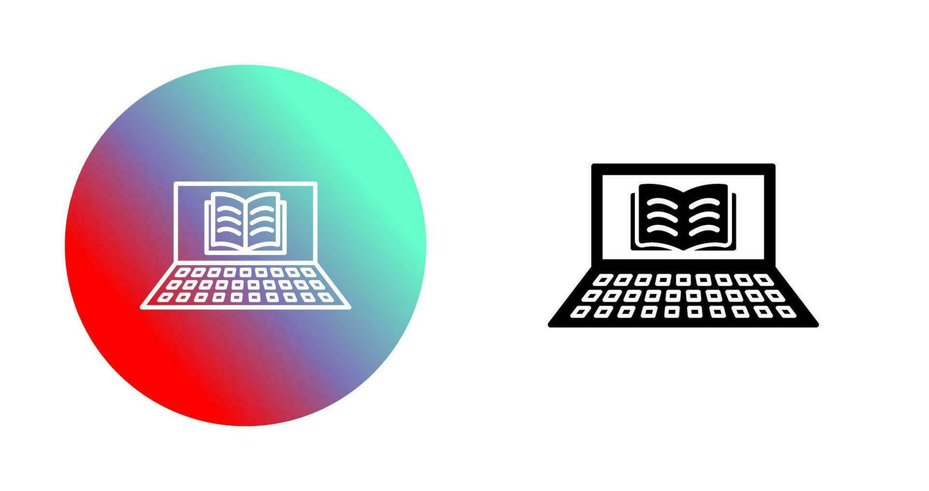 icône de vecteur de livres en ligne unique