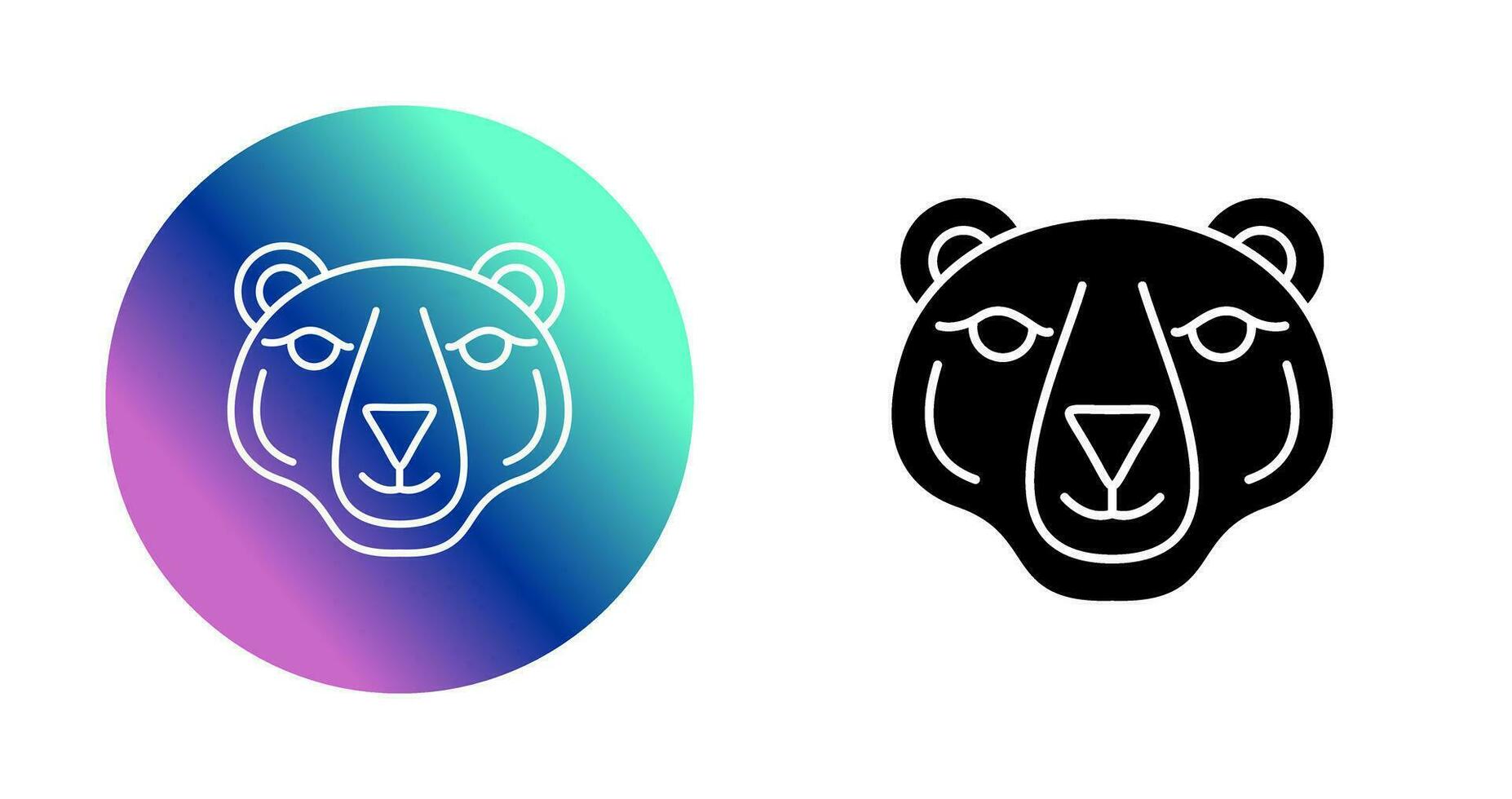 icône de vecteur d'ours polaire