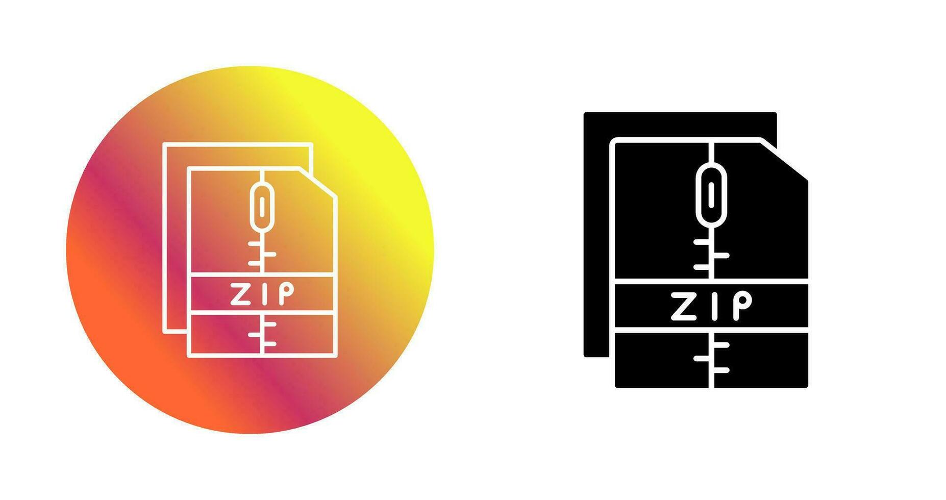 icône de vecteur de fichier zip