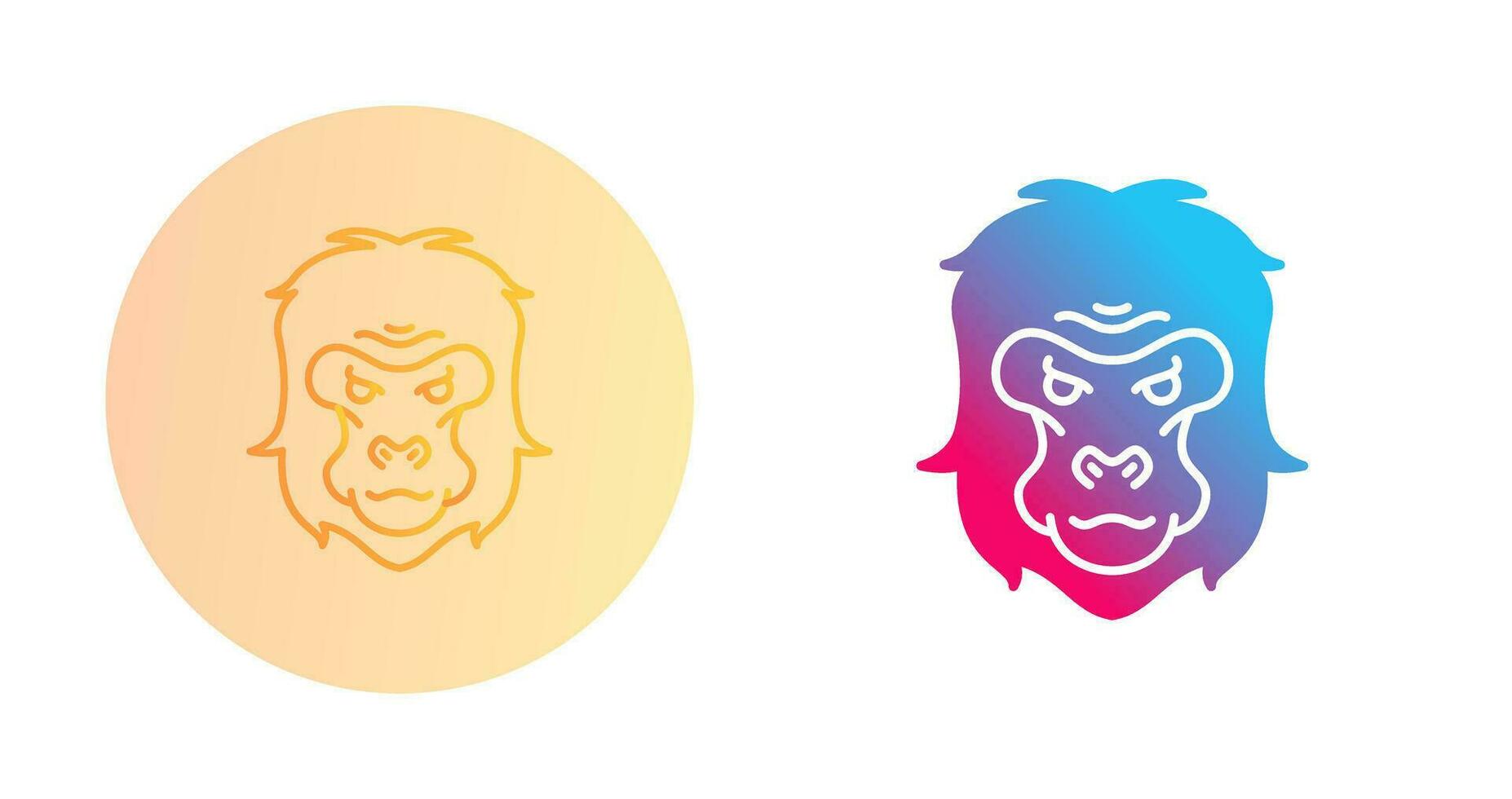 icône de vecteur de gorille