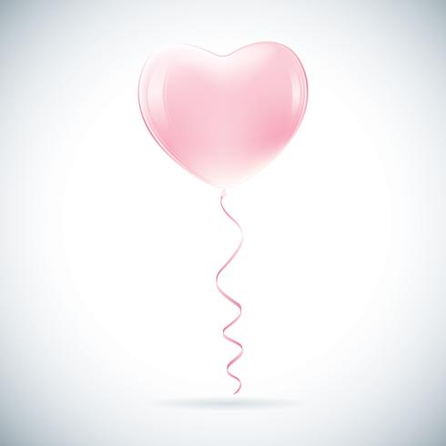 Ballon en forme de coeur vecteur