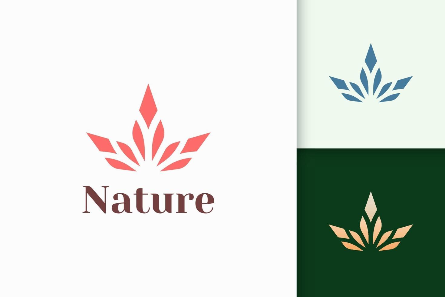 logo de beauté en forme de fleur abstraite vecteur