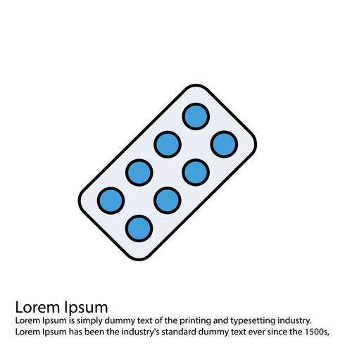 Icône de comprimés de vecteur