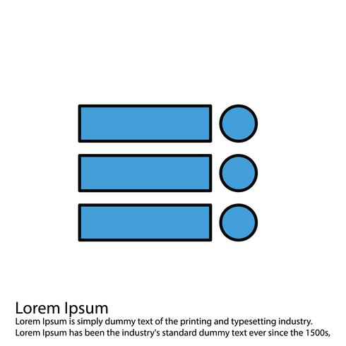 Icône de liste de vecteur