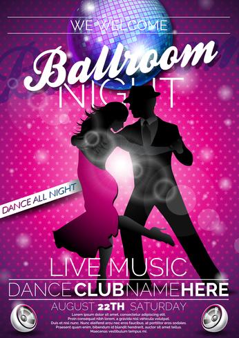 Conception de Flyer Night Ballroom vecteur