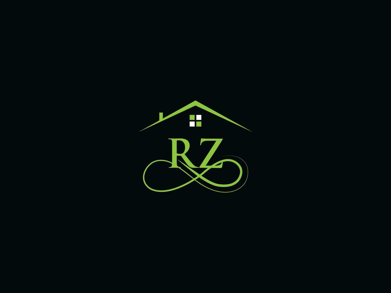 luxe bâtiment rz logo icône vecteur, minimaliste rz réel biens logo conception vecteur