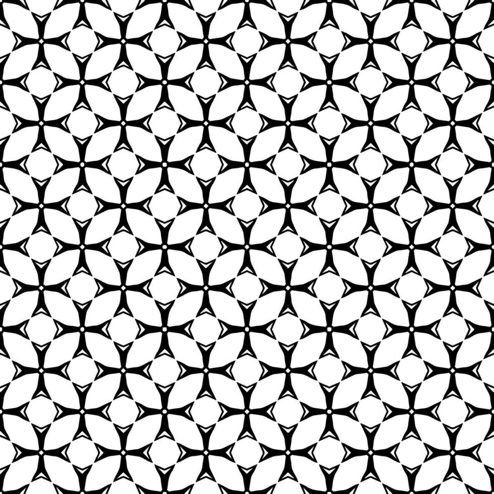 motif abstrait sans couture noir et blanc. arrière-plan et toile de fond. conception ornementale en niveaux de gris. vecteur