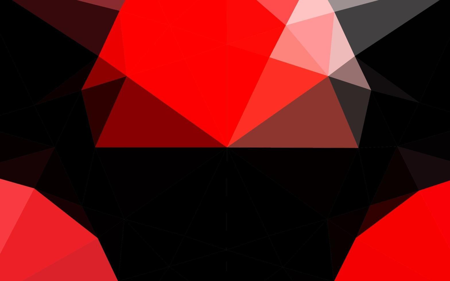 modèle hexagonal flou vectoriel rouge clair.