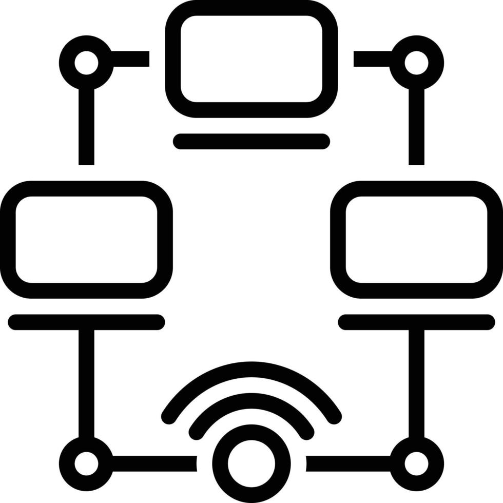 icône de ligne pour la mise en réseau vecteur