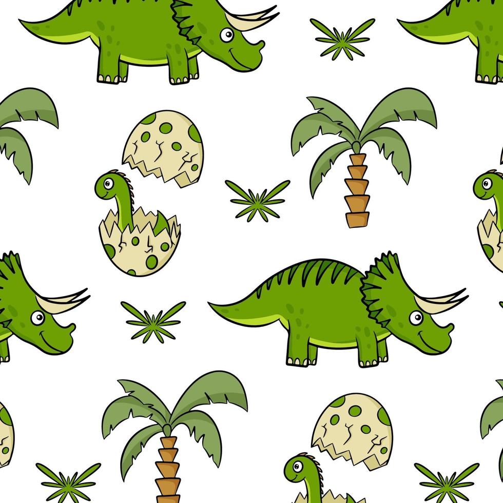 dinosaures. motif coloré pour décorer une chambre d'enfant vecteur