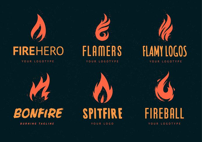 Logos de feu de vecteur