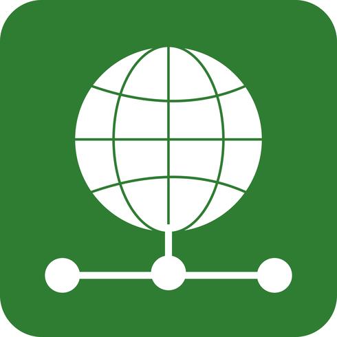 icône globale de serveur de vecteur