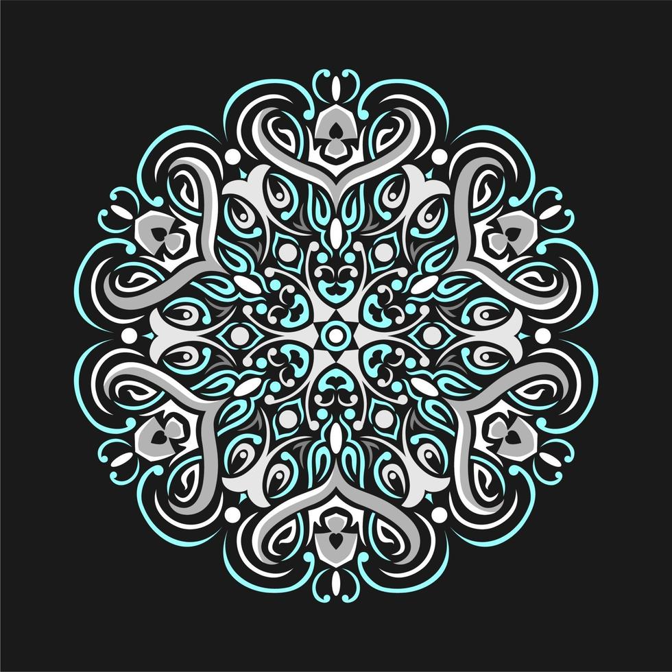 conception de vecteur d'art de mandala moderne avec un beau mélange de couleurs