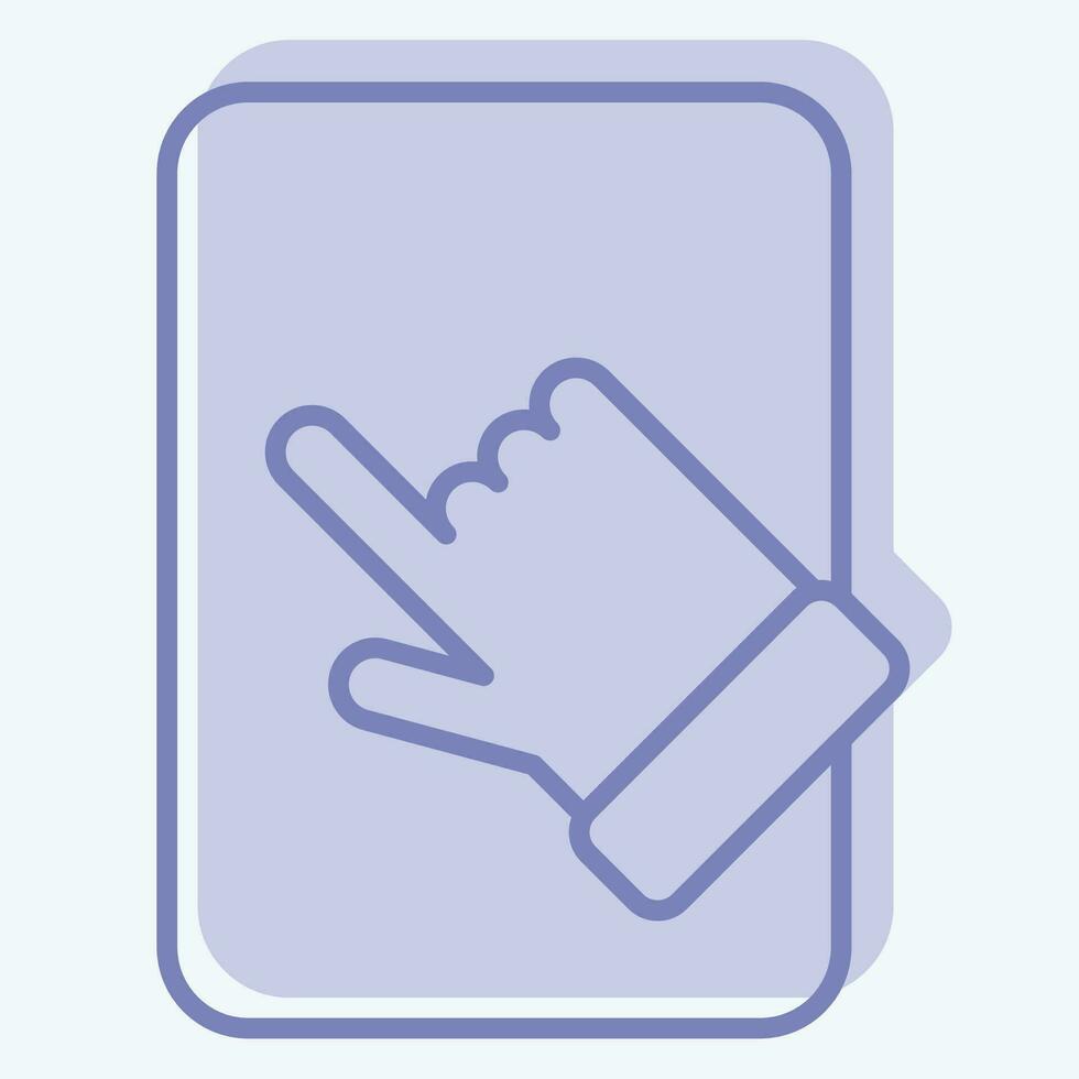 icône tablette tampon. en relation à ordinateur symbole. deux Ton style. Facile conception modifiable. Facile illustration vecteur