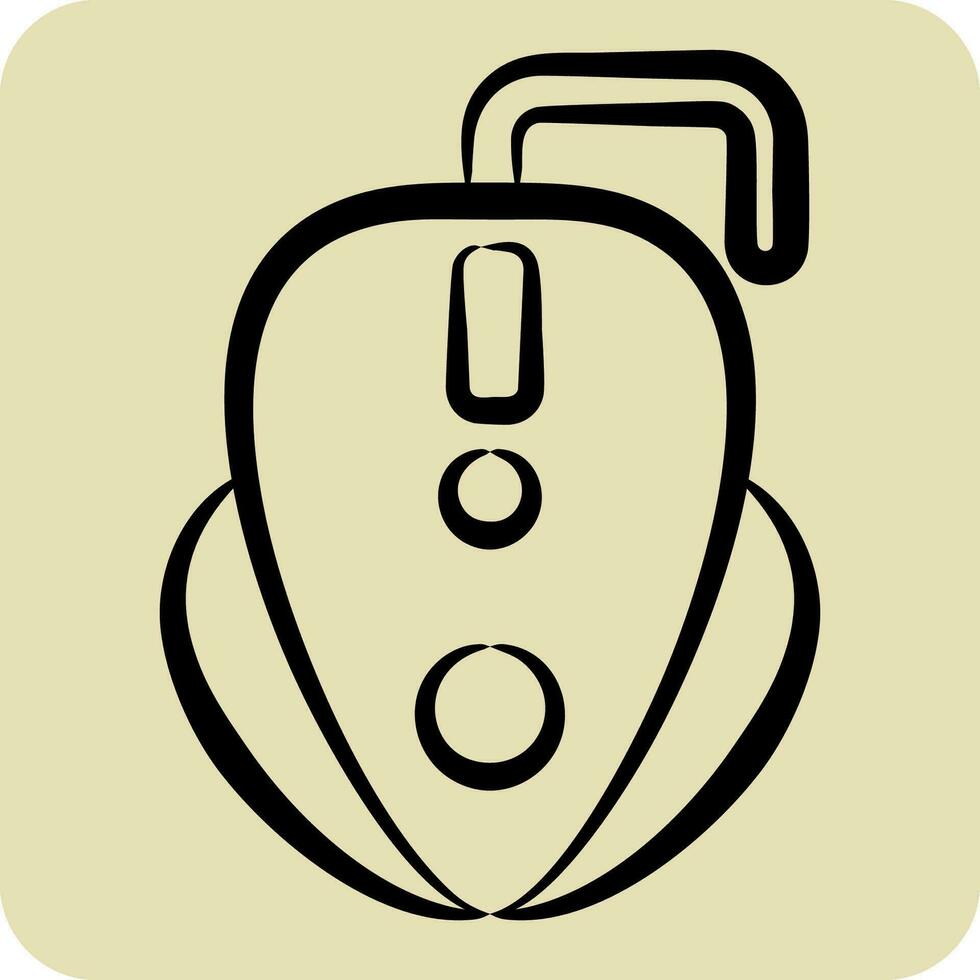 icône jeu souris. en relation à ordinateur symbole. main tiré style. Facile conception modifiable. Facile illustration vecteur