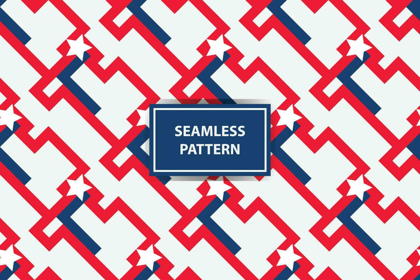 américain style sans couture modèle. sans couture Etats-Unis drapeau impression pour emballage papier, sport textile, vêtements. rouge, bleu et blanc grunge ornement. vecteur