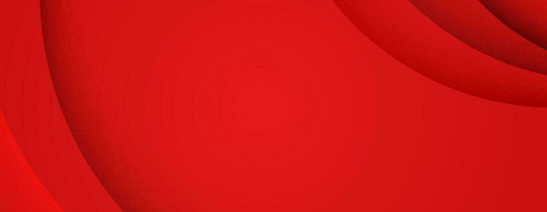 Noël abstrait Contexte avec rouge courbe papier couche. illustration horizontal modèle Contexte bannière. vecteur