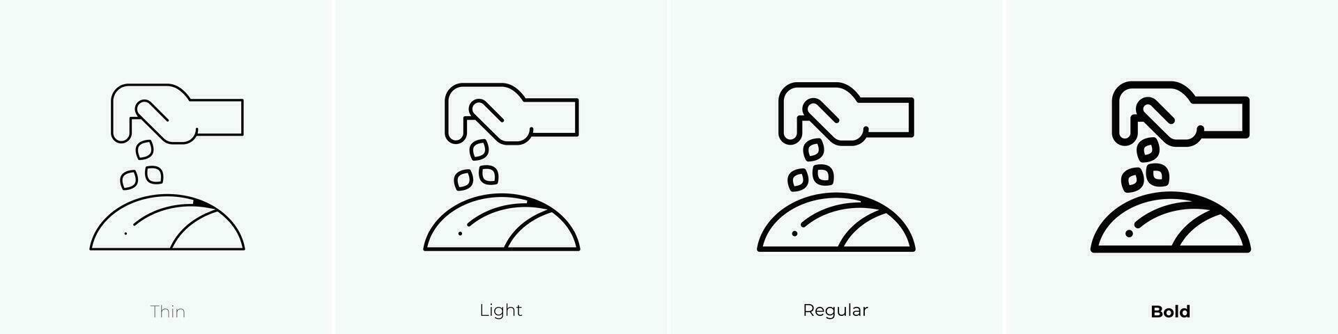 ensemencement icône. mince, lumière, ordinaire et audacieux style conception isolé sur blanc Contexte vecteur