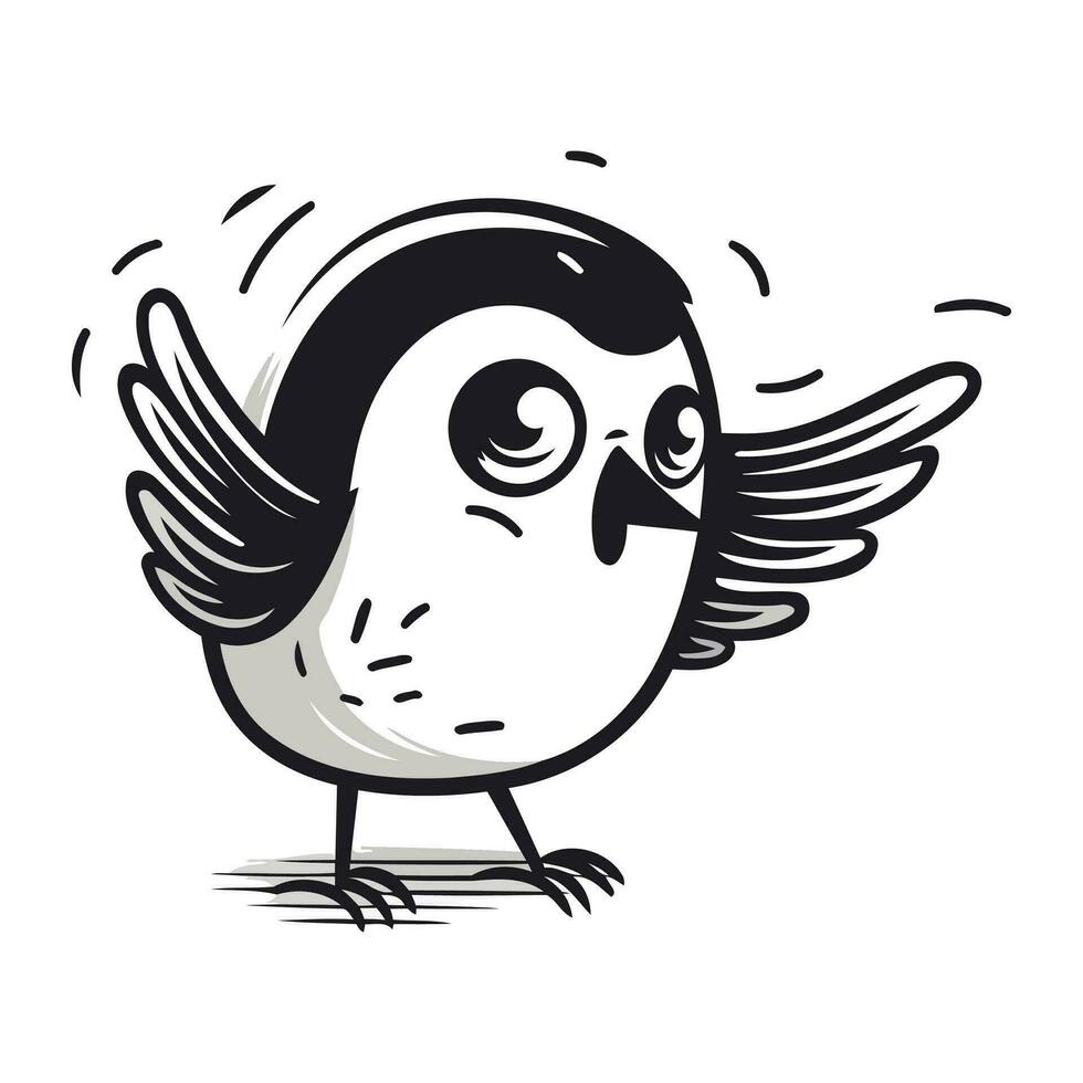 mignonne dessin animé oiseau. vecteur illustration. isolé sur blanc Contexte.