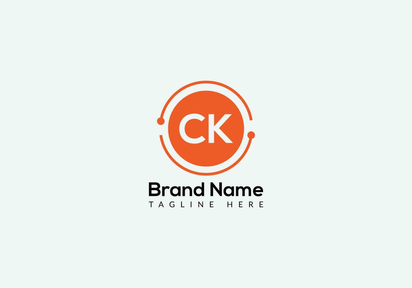 lettre ck abstraite création de logo de lettres initiales modernes vecteur