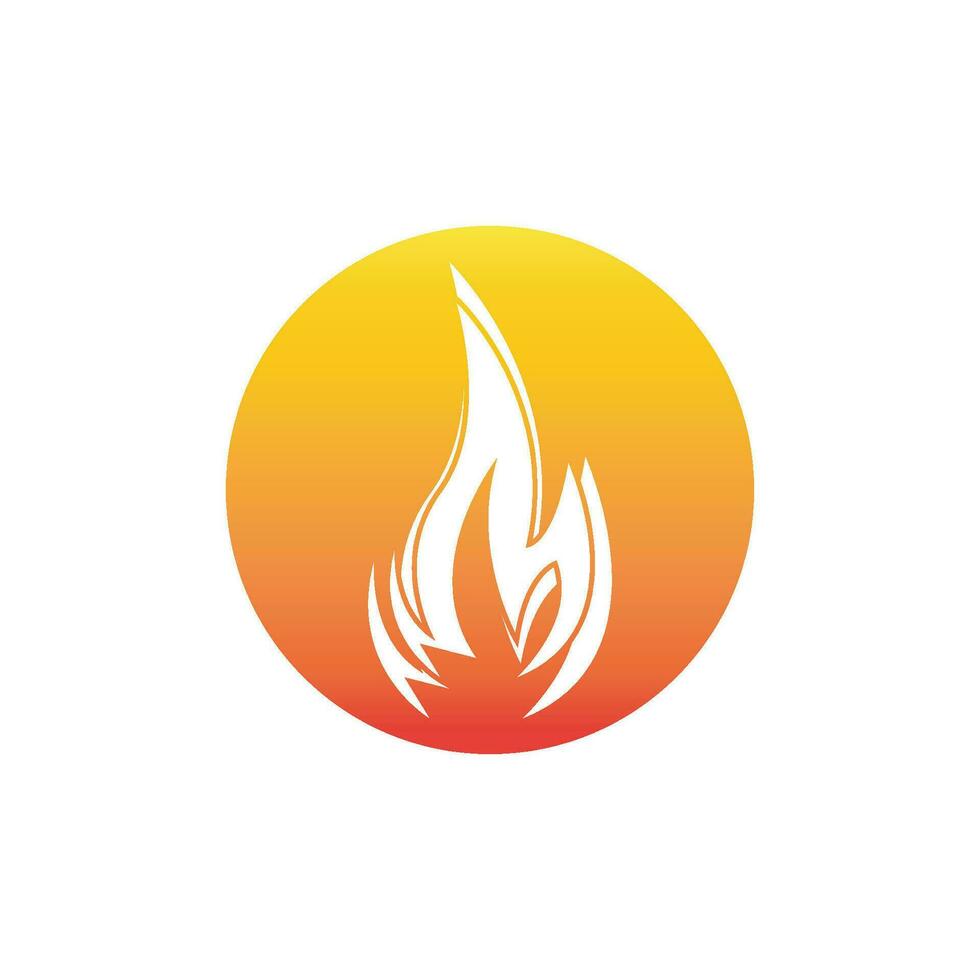 Feu flamme logo vecteur modèle illustration