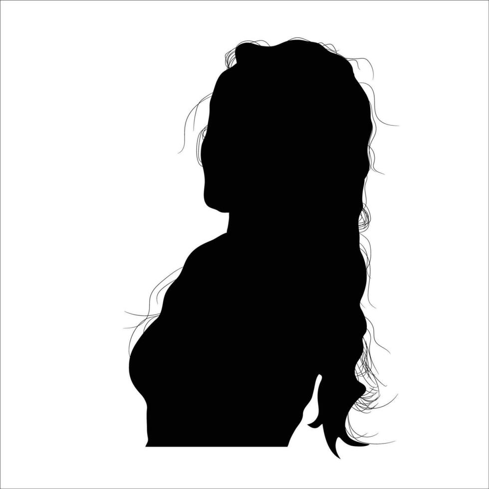 femme silhouette vecteur