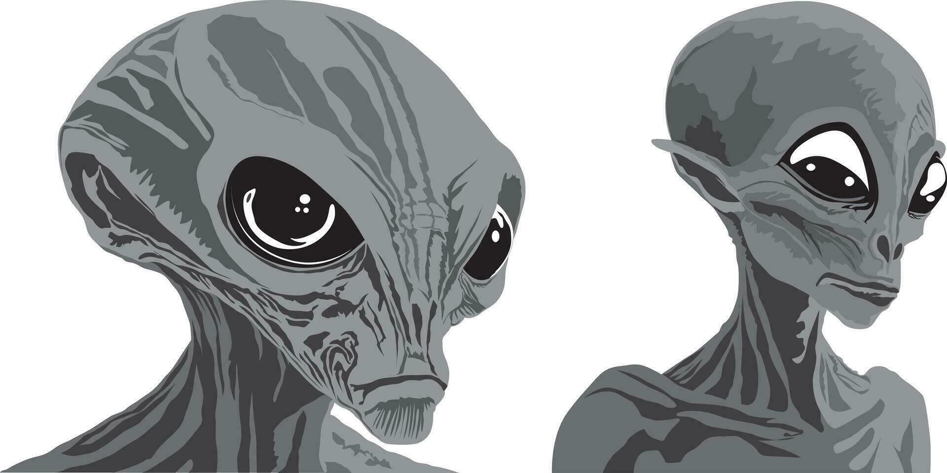 scifi extraterrestre vecteur ensemble illustration