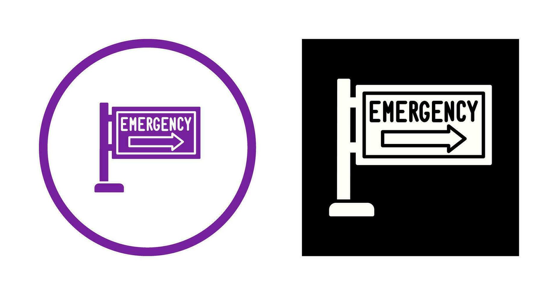 icône de vecteur de signe d'urgence