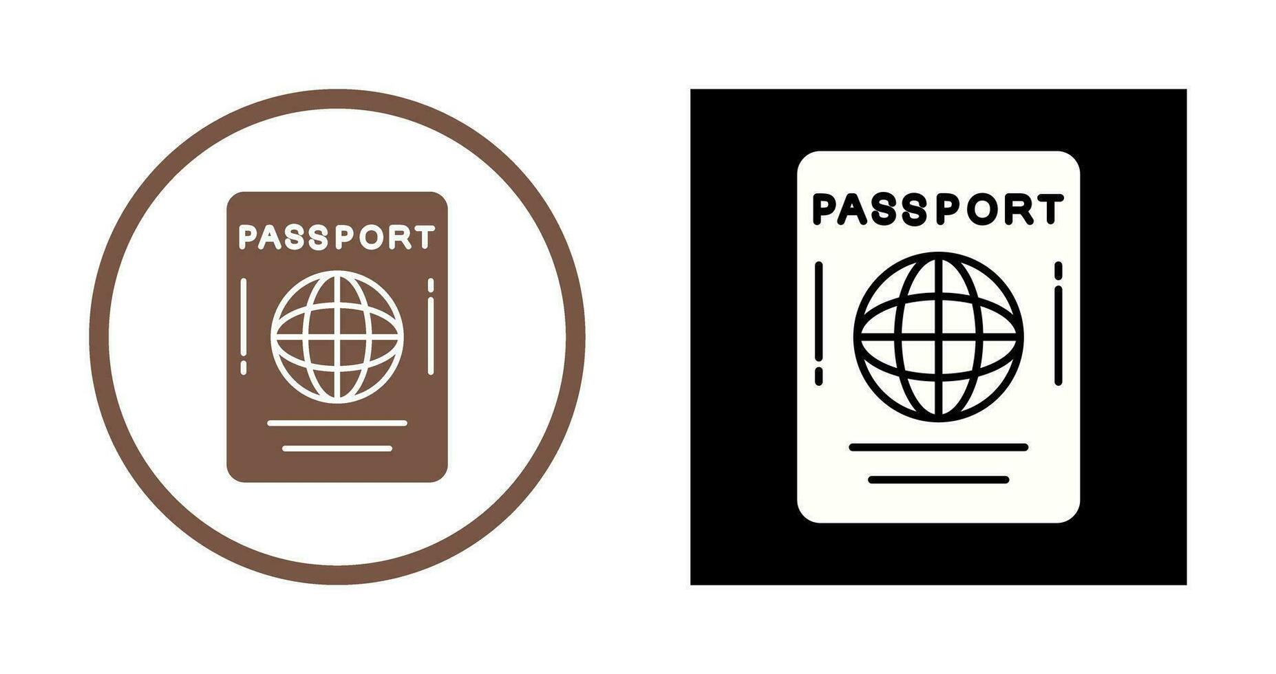 icône de vecteur de passeport