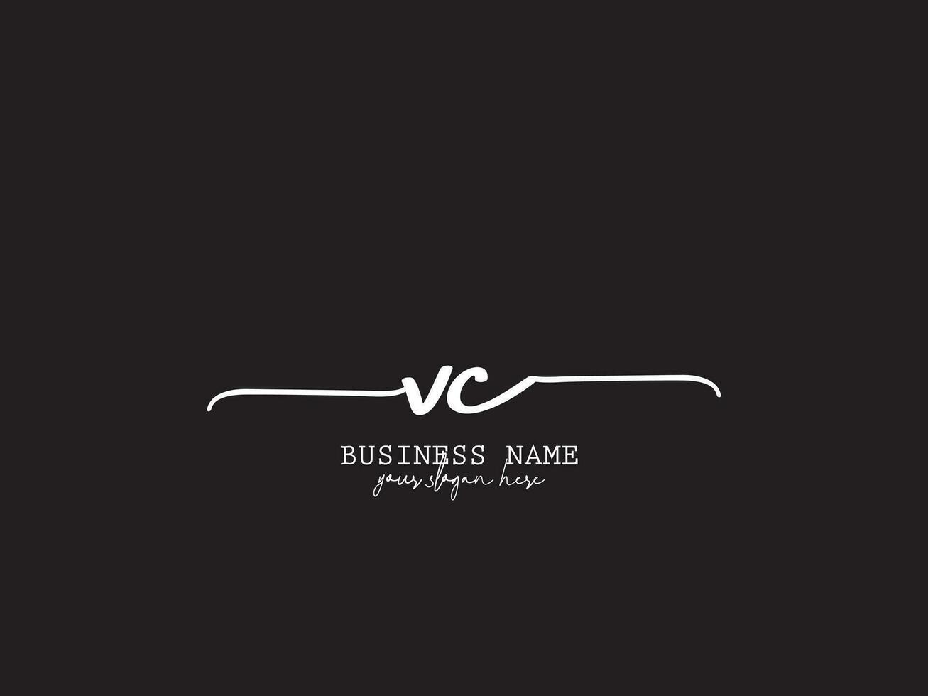 Signature vc mode logo icône, luxe vc CV logo lettre conception pour magasin vecteur