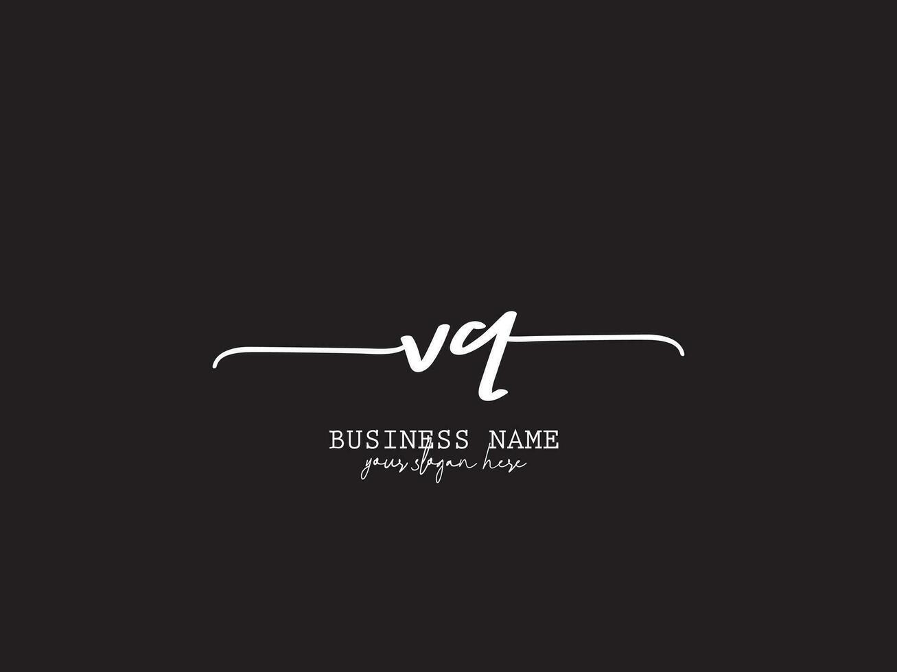 Signature vq mode logo icône, luxe vq qv logo lettre conception pour magasin vecteur