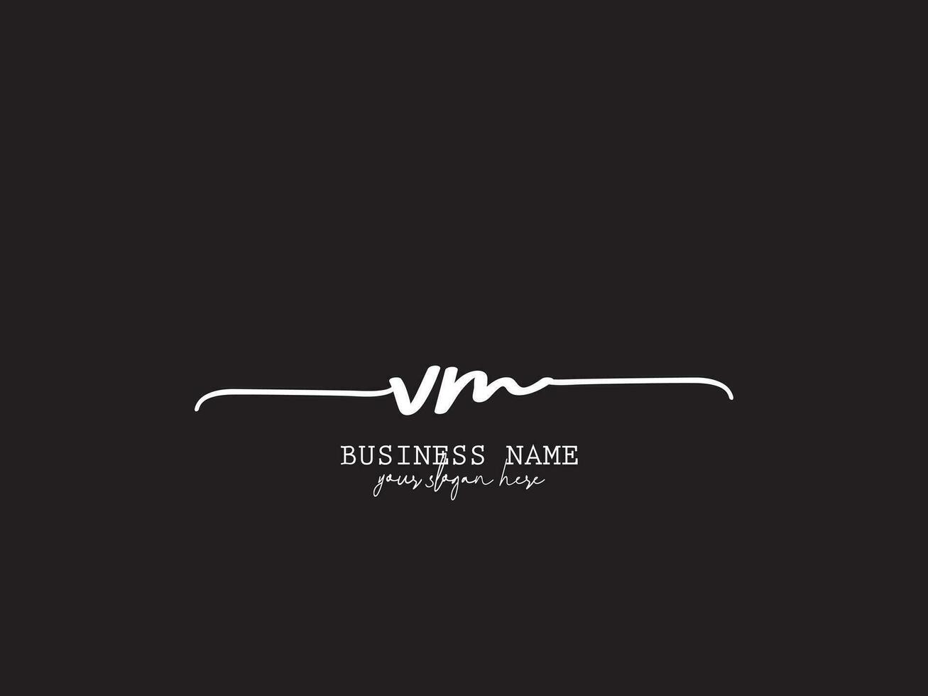 Signature vm mode logo icône, luxe vm mv logo lettre conception pour magasin vecteur