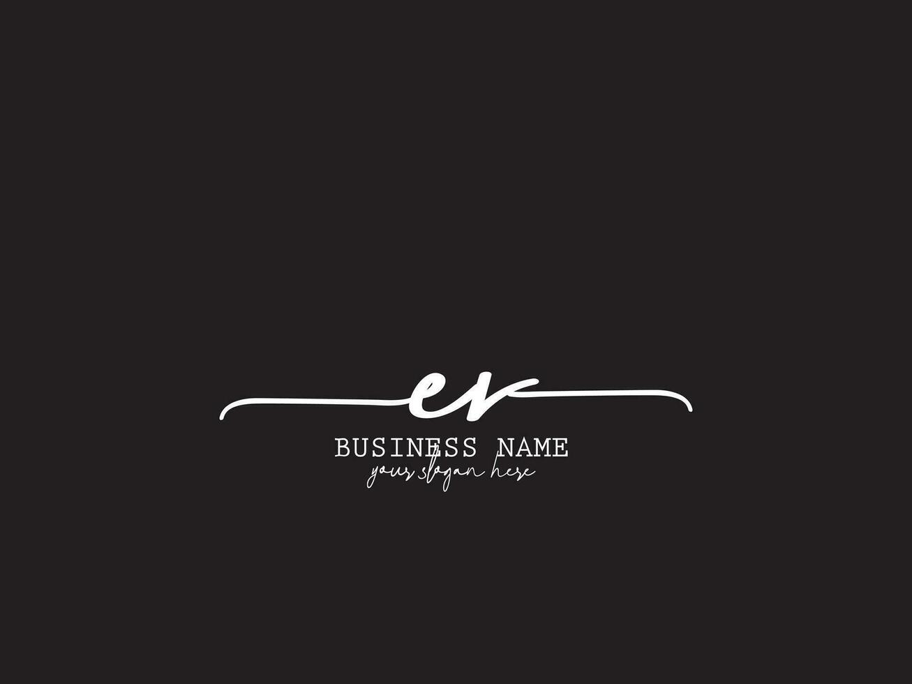 luxe euh Signature lettre logo, moderne féminin euh logo icône conception vecteur