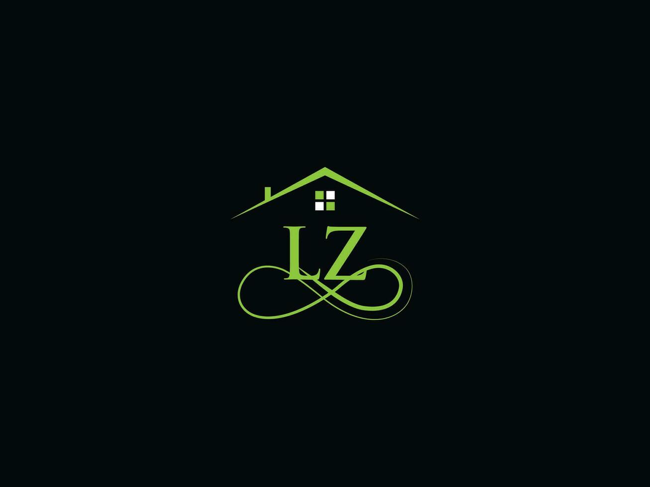 abstrait lz logo bâtiment, luxe lz réel biens lettre logo icône vecteur