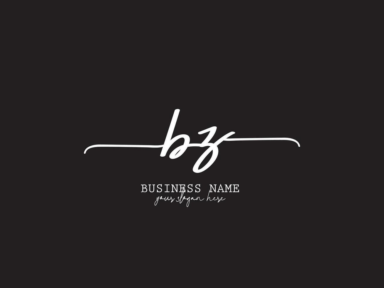 floral bz Signature logo, initiale lettre bz logo icône et l'image de marque vecteur
