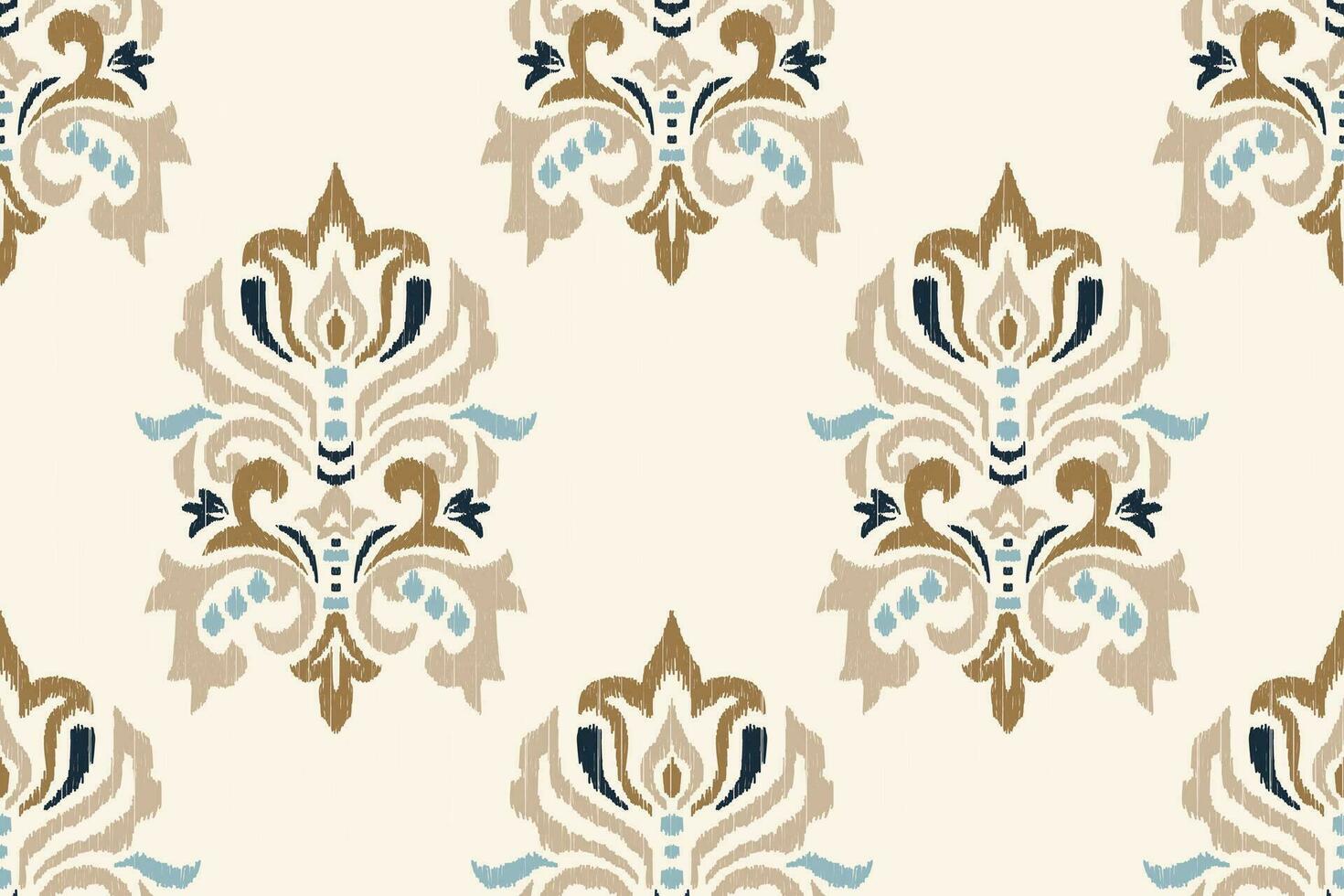 ikat floral paisley broderie sur blanc background.ikat ethnique Oriental sans couture modèle traditionnel.aztèque style abstrait vecteur illustration.design pour texture, tissu, vêtements, emballage, décoration.