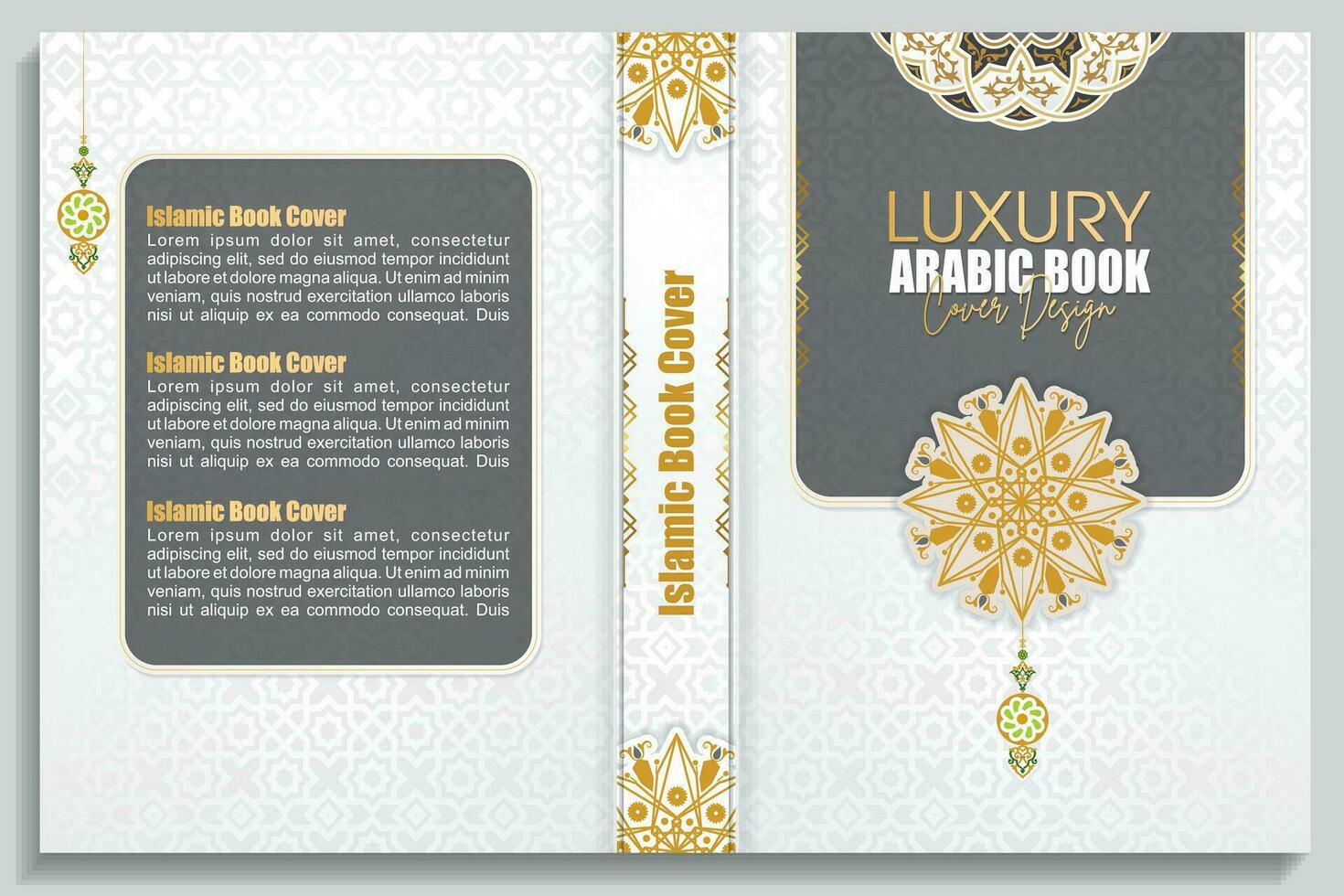 islamique livre couverture conception, islamique cadres et les frontières texture Contexte vecteur