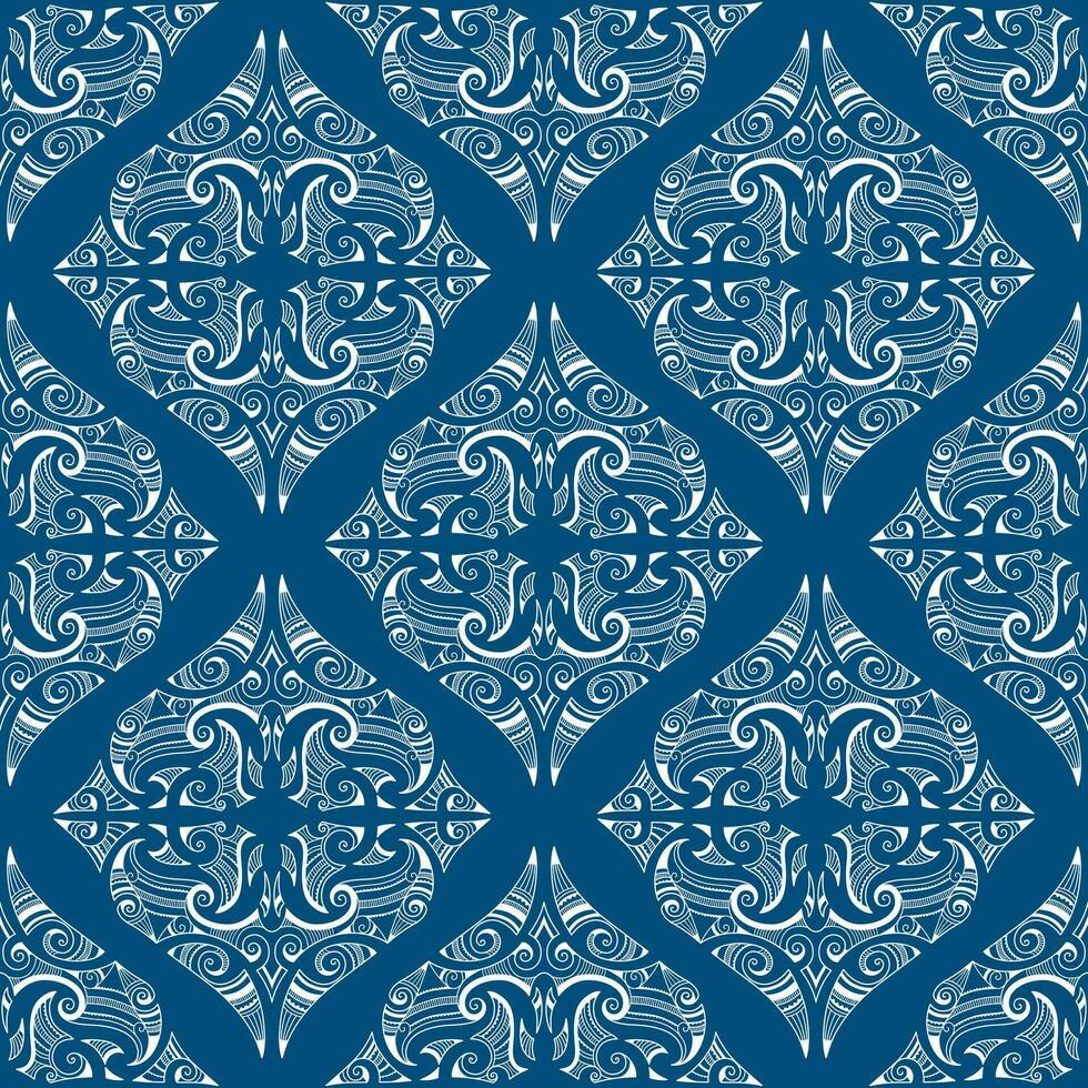 vecteur sans couture modèle. géométrique maori style. bleu Contexte