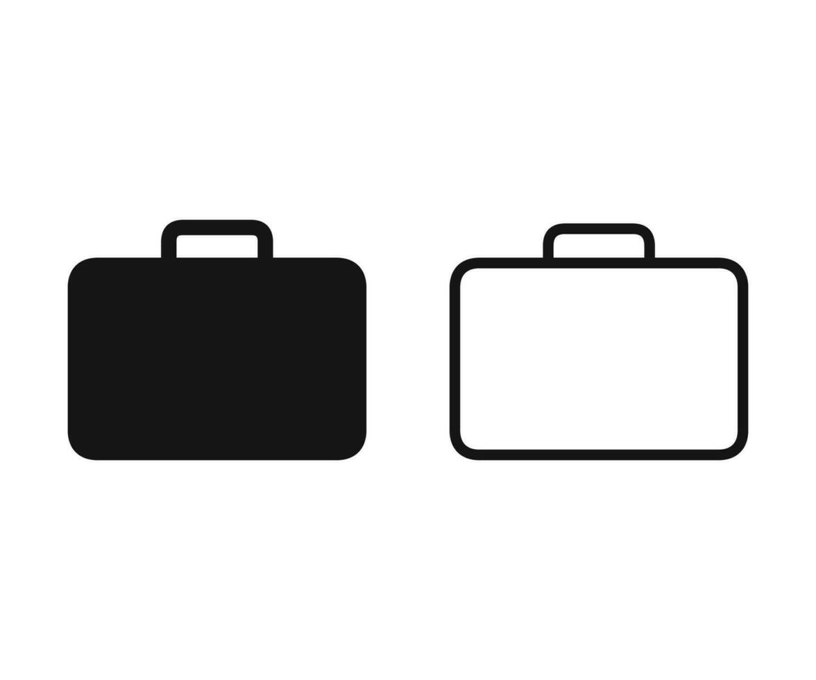 mallette icône ensemble. valise icône. bagage symbole. vecteur illustration