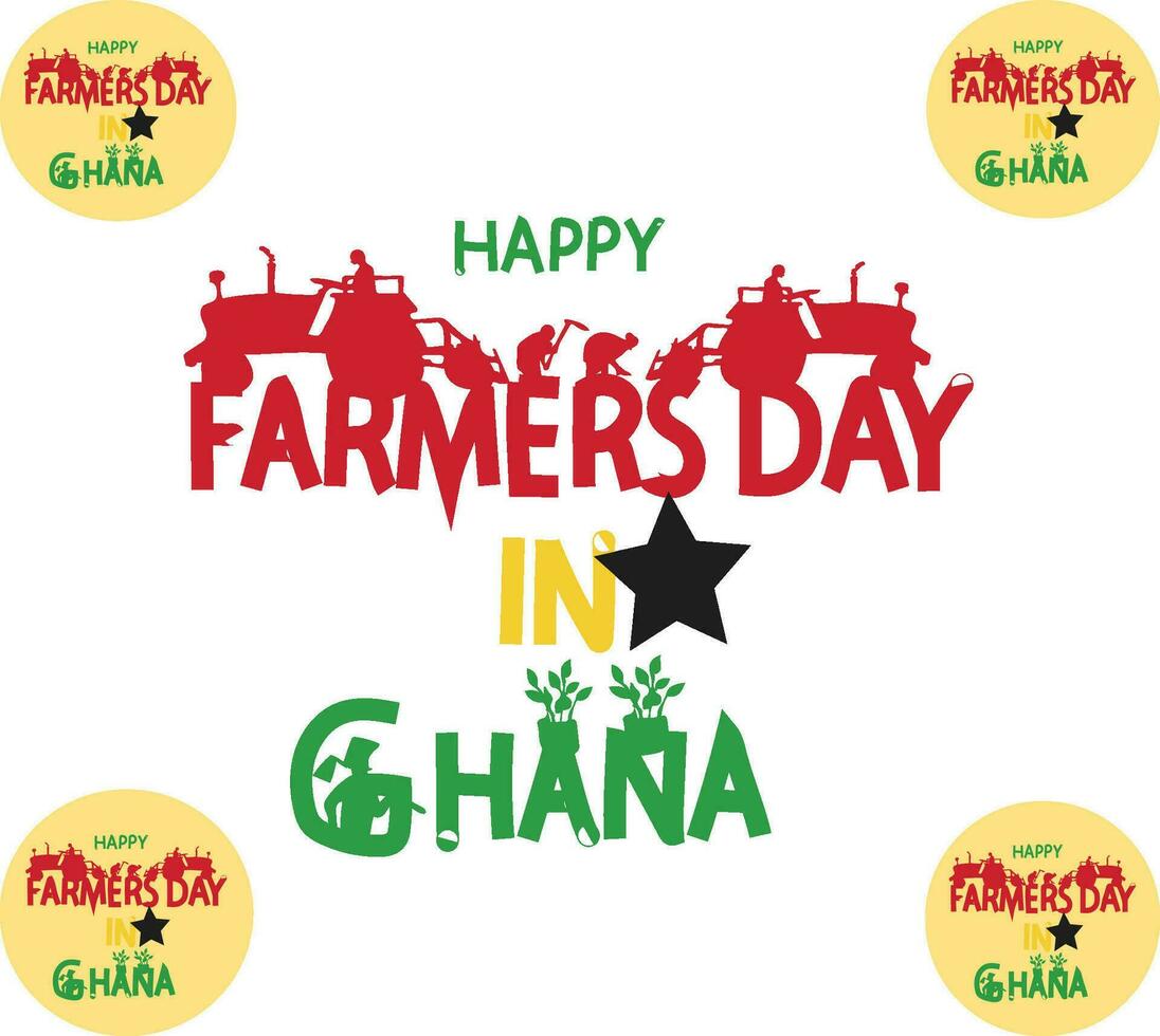 Les agriculteurs journée dans Ghana vecteur 3 décembre